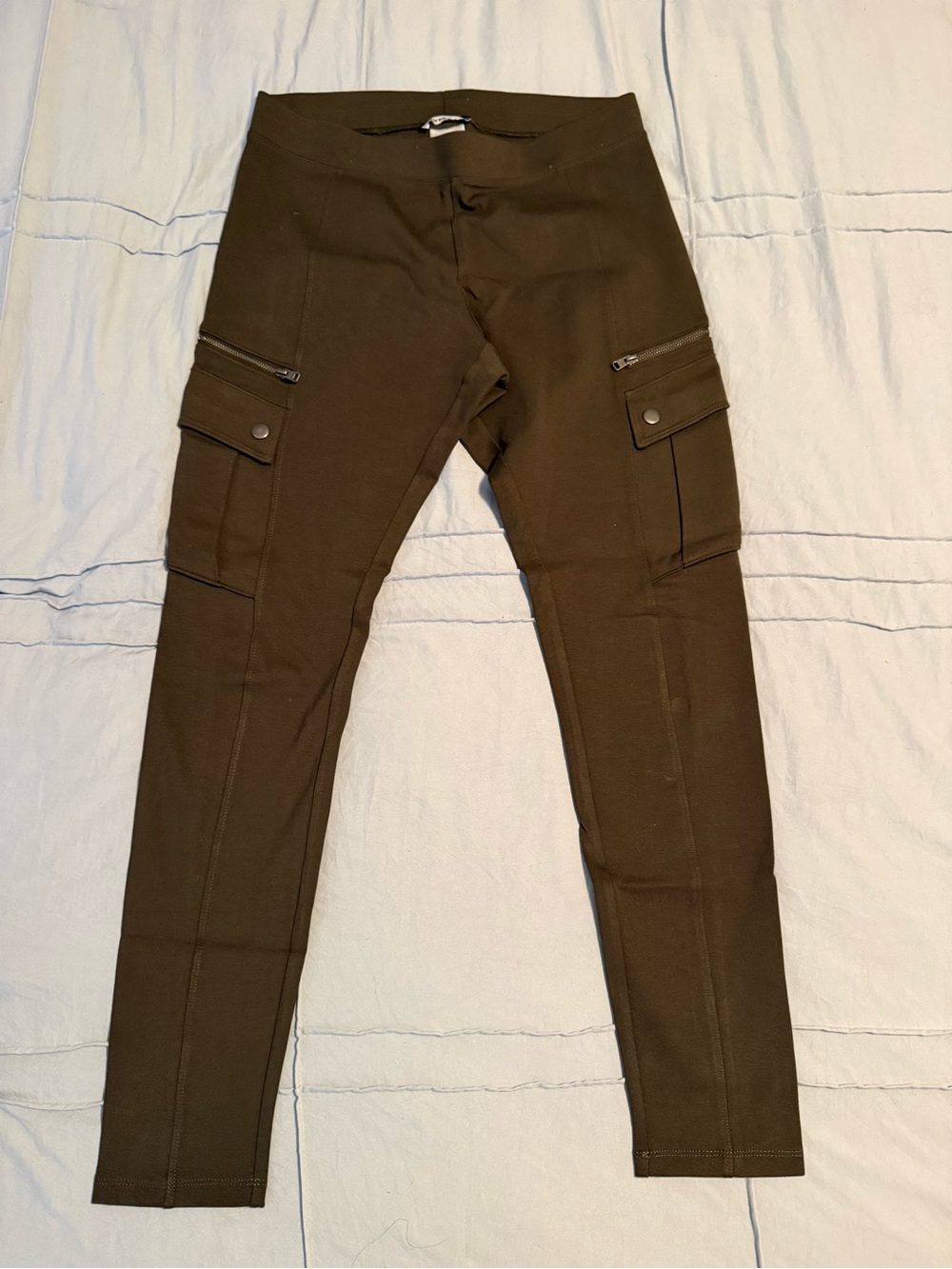 Express Stretchy Cargo Pants - Olive Green